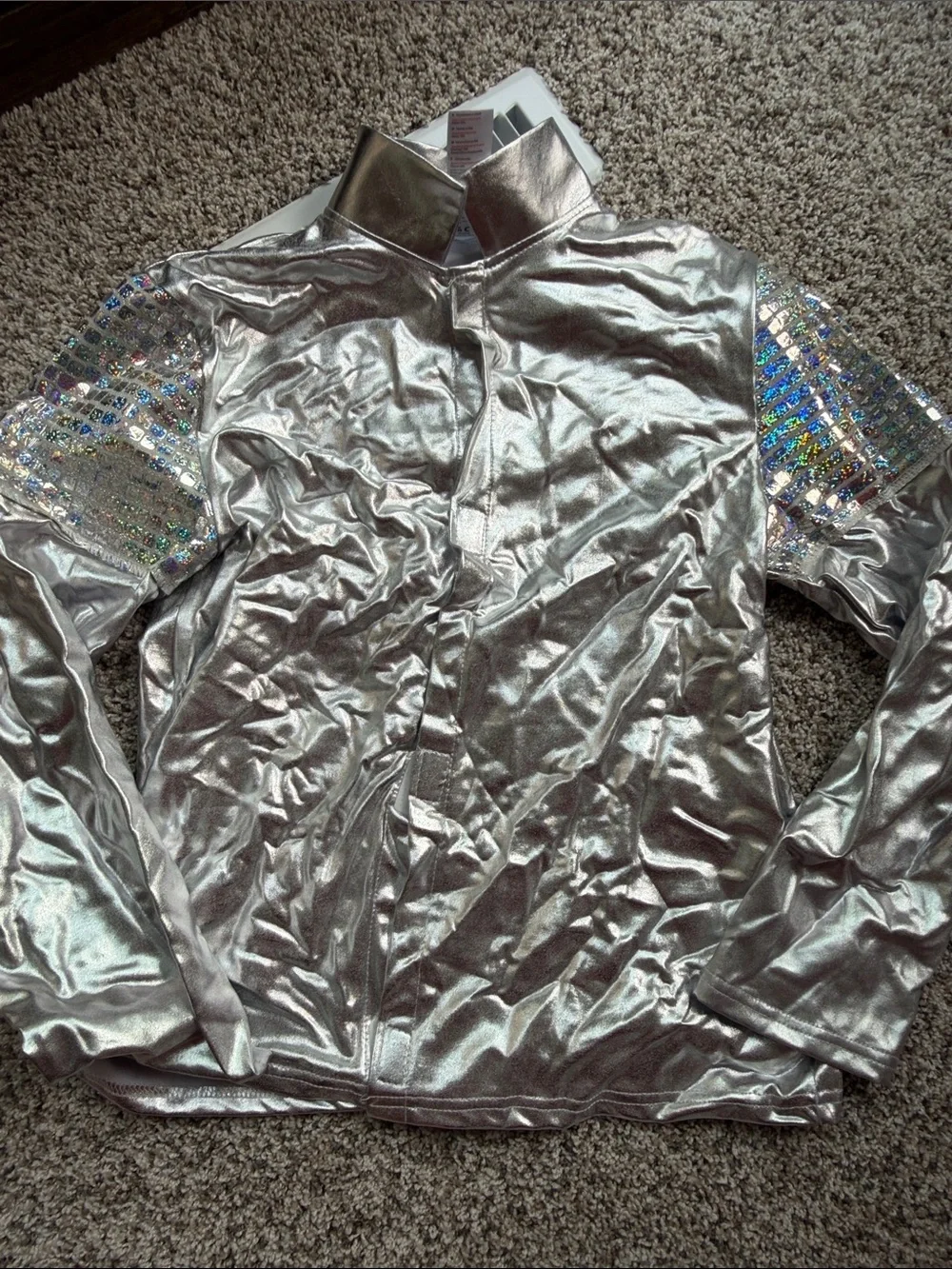 Halloween Tin Man costume - large top, medium pants and hat - Sequin Accents